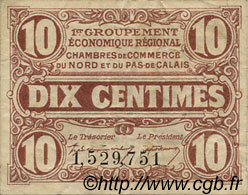 10 Centimes FRANCE régionalisme et divers Nord et Pas-De-Calais 1918 JP.094.02 TB