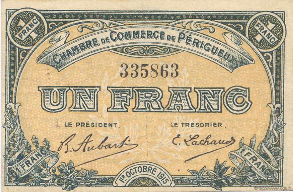 1 Franc FRANCE régionalisme et divers Périgueux 1915 JP.098.13 TB