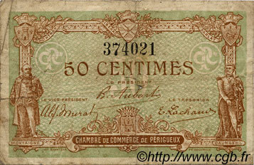 50 Centimes FRANCE regionalism and various Périgueux 1917 JP.098.22 F
