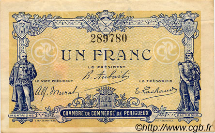 1 Franc FRANCE regionalismo e varie Périgueux 1917 JP.098.23 BB to SPL