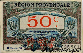 50 Centimes FRANCE régionalisme et divers Alais, Arles, Avignon, Gap, Marseille, Nîmes, Toulon 1918 JP.102.09 TB
