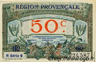 50 Centimes FRANCE regionalismo y varios Alais, Arles, Avignon, Gap, Marseille, Nîmes, Toulon 1918 JP.102.13 SC a FDC