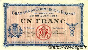 1 Franc Spécimen FRANCE regionalismo y varios Roanne 1915 JP.106.04 SC a FDC