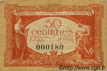 50 Centimes FRANCE regionalism and various Saint-Étienne 1921 JP.114.06 F