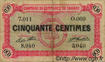50 Centimes FRANCE régionalisme et divers Tarare 1916 JP.119.14 TB