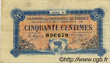 50 Centimes FRANCE regionalismo y varios Tarbes 1919 JP.120.20 BC