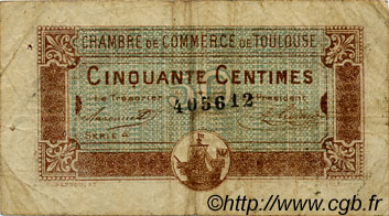 50 Centimes  FRANCE régionalisme et divers Toulouse 1917 JP.122.22 TB