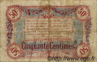 50 Centimes FRANCE regionalismo e varie Troyes 1918 JP.124.09 MB