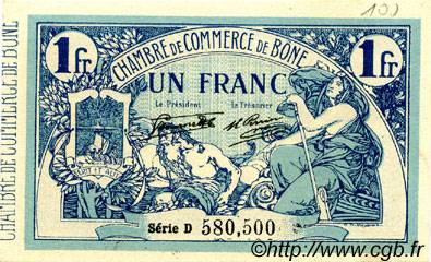 1 Franc FRANCE Regionalismus und verschiedenen Bône 1920 JP.138.13 fST to ST