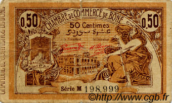 50 Centimes FRANCE regionalism and various Bône 1921 JP.138.18 F