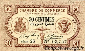 50 Centimes FRANCE regionalismo y varios Bougie, Sétif 1915 JP.139.01 SC a FDC