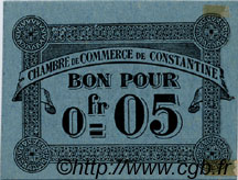 5 Centimes FRANCE regionalism and miscellaneous Constantine 1915 JP.140.46 AU+