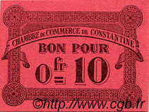 10 Centimes FRANCE regionalism and miscellaneous Constantine 1915 JP.140.47 AU+