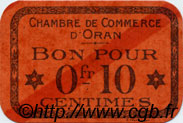10 Centimes FRANCE regionalism and miscellaneous Oran 1916 JP.141.43 AU+