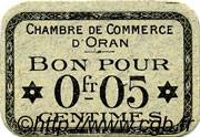 5 Centimes FRANCE regionalism and miscellaneous Oran 1916 JP.141.46 AU+