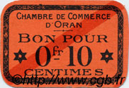 10 Centimes FRANCE regionalism and miscellaneous Oran 1916 JP.141.47 AU+