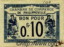10 Centimes FRANCE regionalismo y varios Philippeville 1915 JP.142.13 MBC a EBC