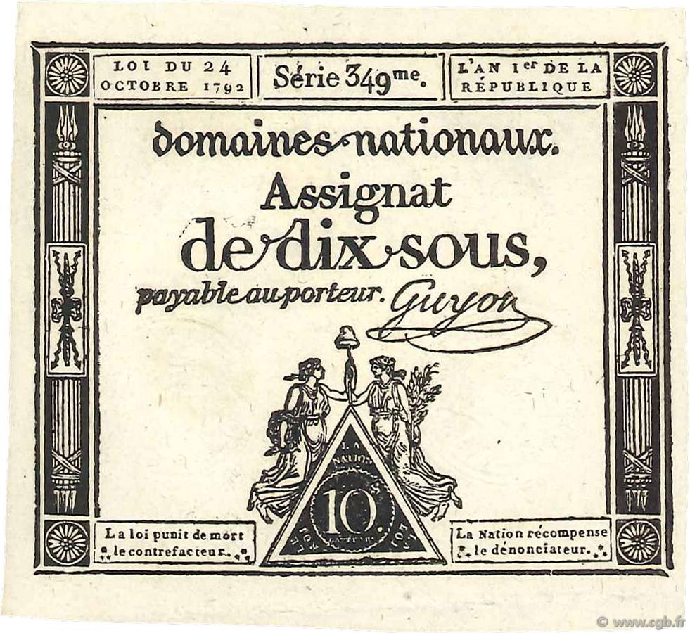 10 Sous FRANCE  1792 Ass.34a NEUF