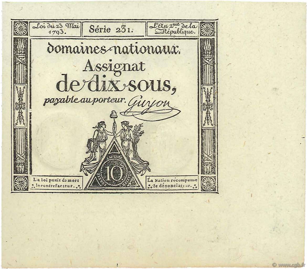 10 Sous FRANCE  1793 Ass.40b NEUF