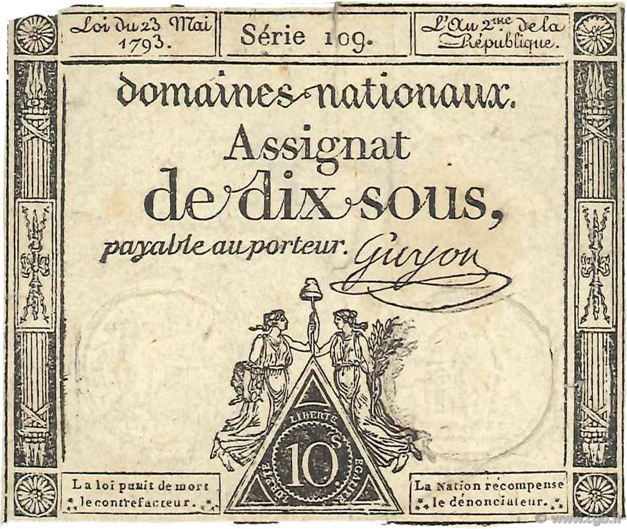 10 Sous FRANCE  1793 Ass.40b B