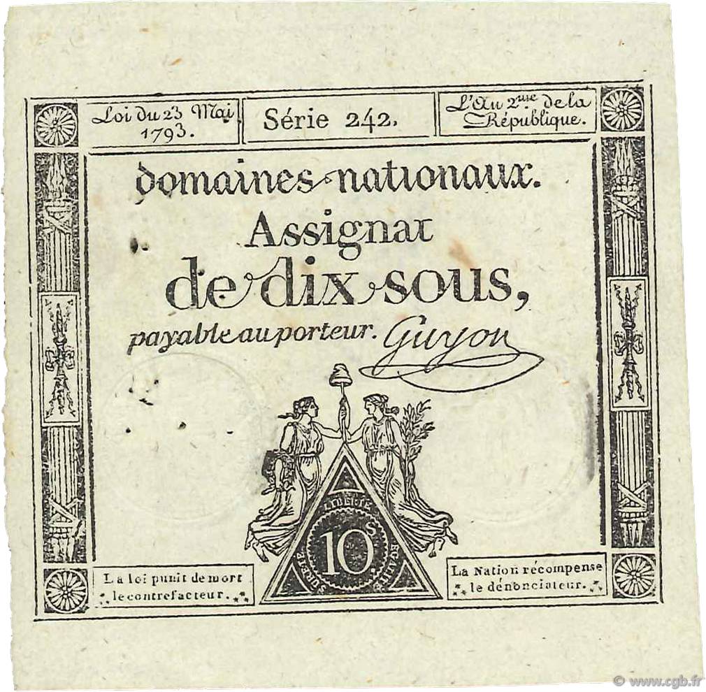 10 Sous Vérificateur FRANCIA  1793 Ass.40v EBC