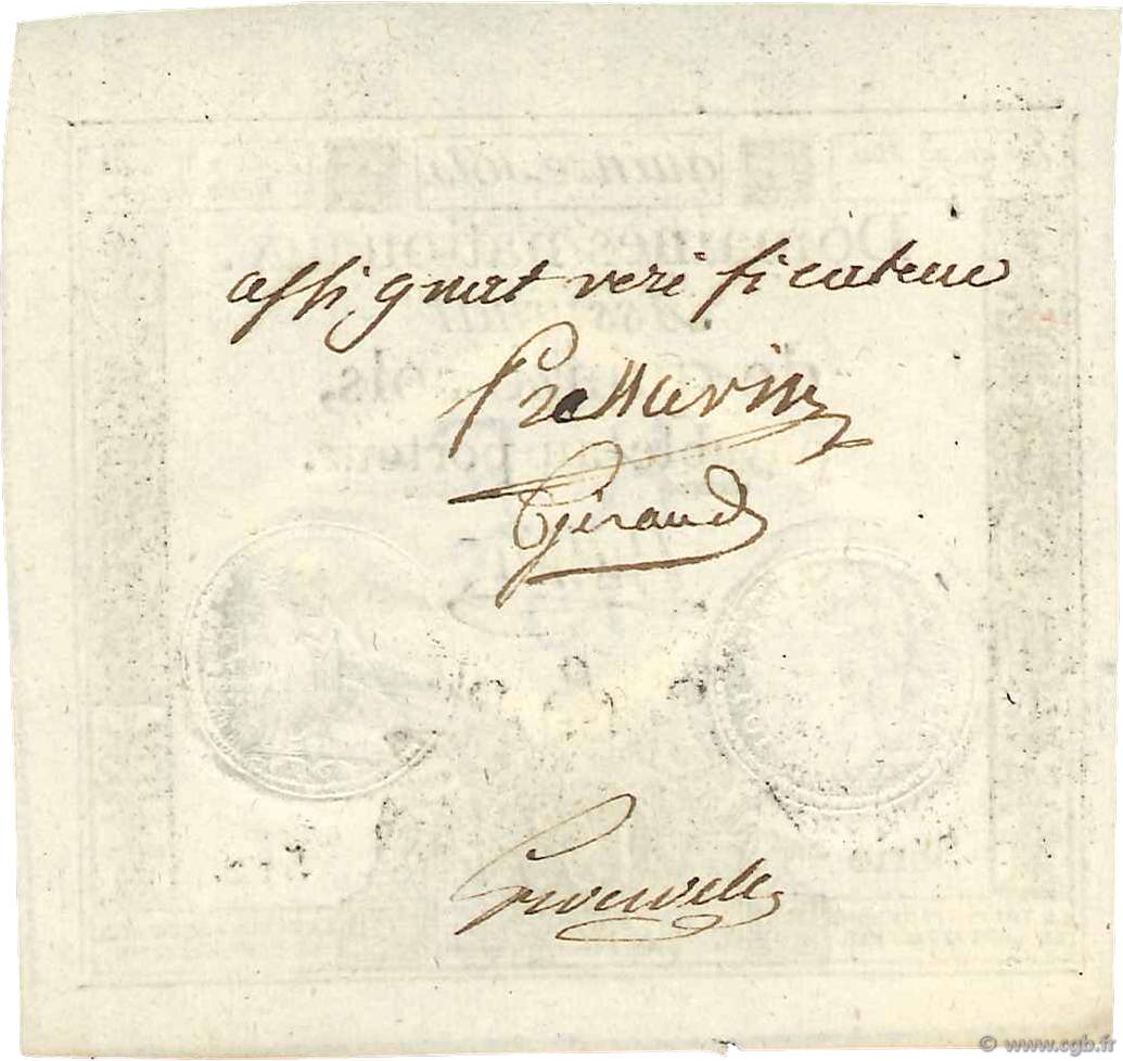 15 Sols Vérificateur FRANCIA 1793 Ass.41e 4010096 Billetes