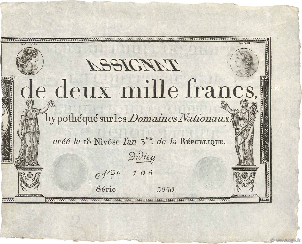 2000 Francs FRANCE  1795 Ass.51a SPL