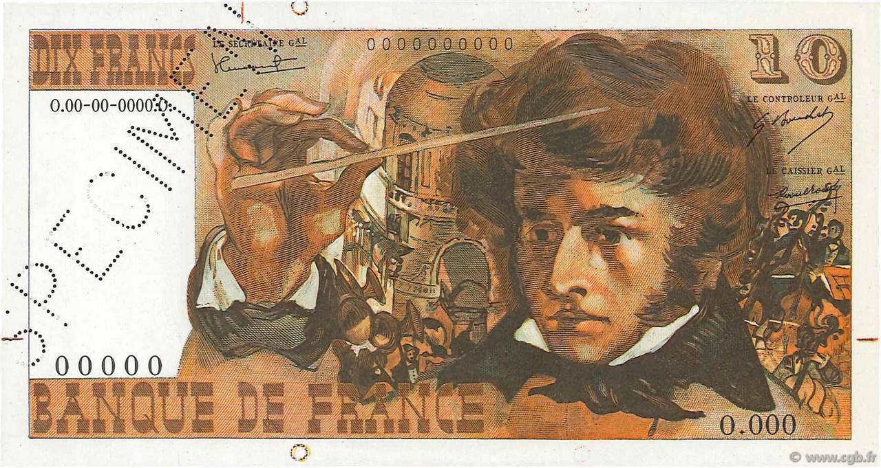 10 Francs BERLIOZ Épreuve FRANCE  1971 F.63.00Ec SPL