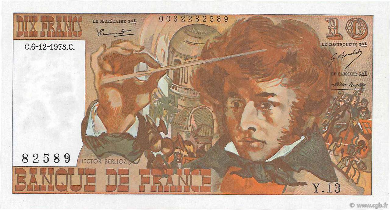 10 Francs BERLIOZ FRANCE  1973 F.63.02 NEUF