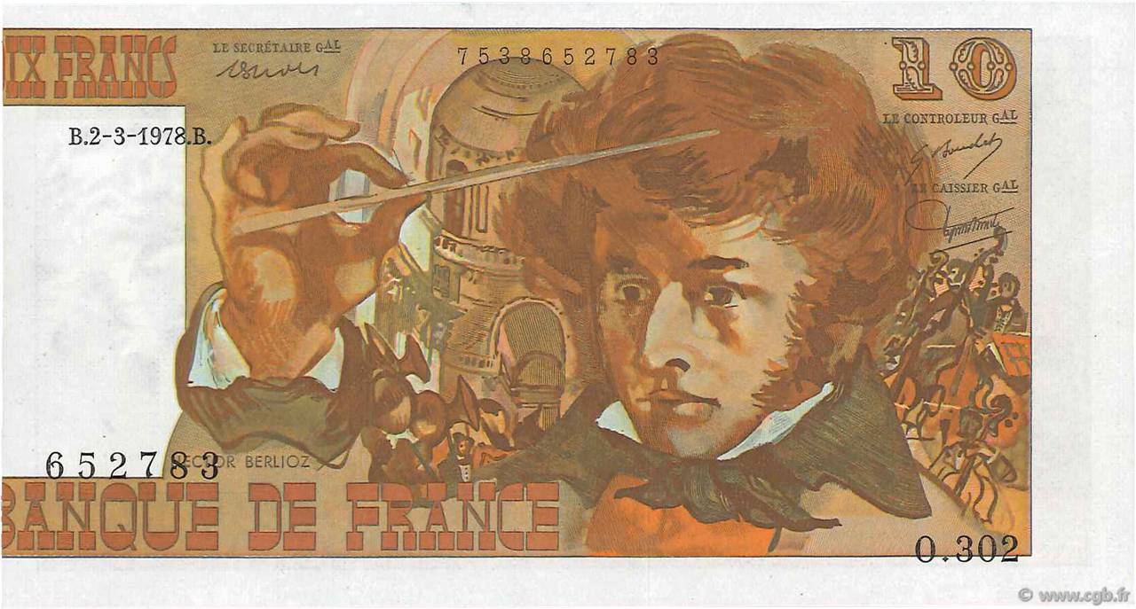 10 Francs BERLIOZ Fauté FRANCE  1978 F.63.23 pr.NEUF