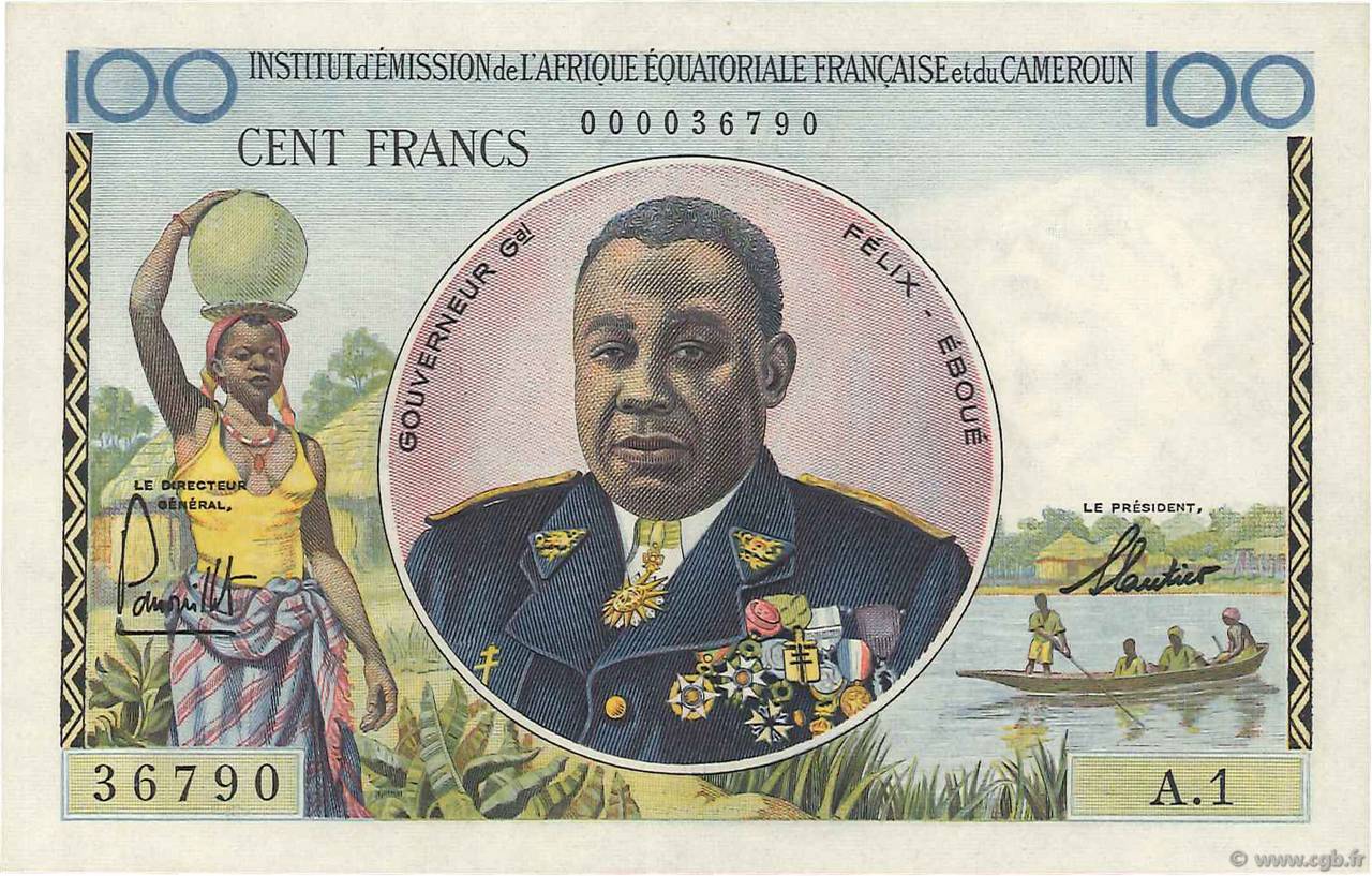 100 Francs AFRIQUE ÉQUATORIALE FRANÇAISE  1957 P.32 AU-