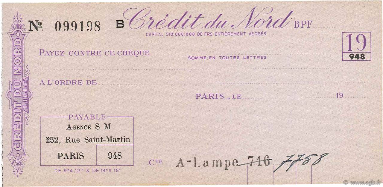 Francs FRANCE régionalisme et divers Paris 1920 DOC.Chèque SUP