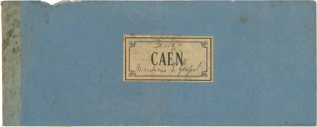 Francs FRANCE regionalism and miscellaneous Caen 1871 DOC.Chèque VF