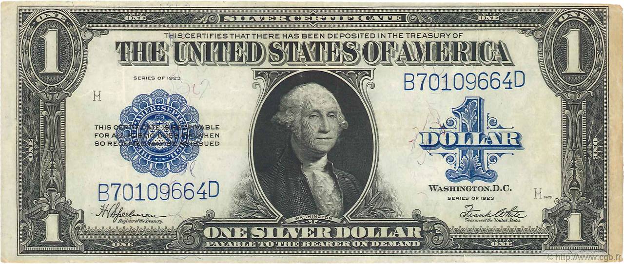 1 Dollar ÉTATS-UNIS D AMÉRIQUE  1923 P.342 TTB+