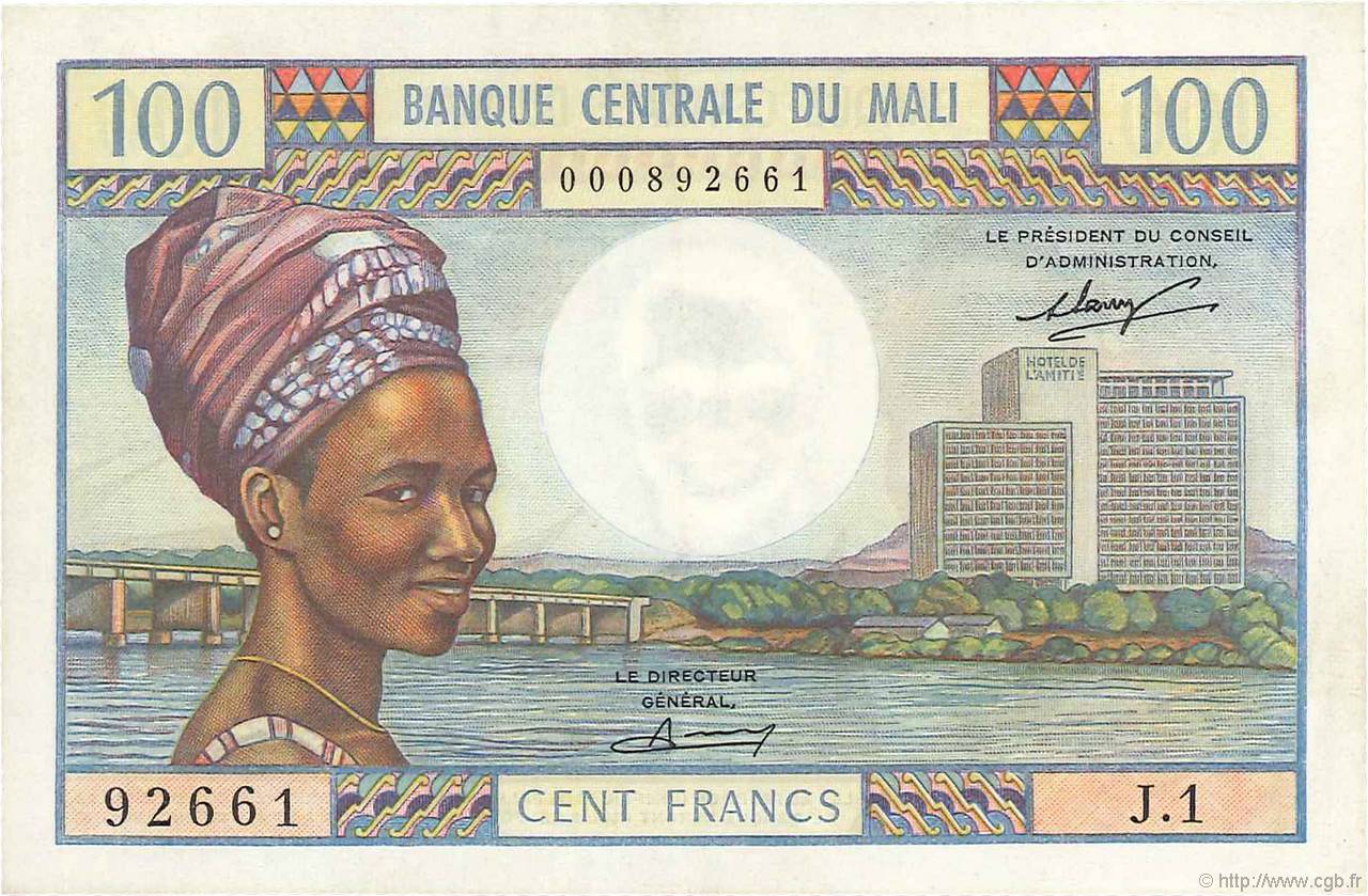 100 Francs MALI  1972 P.11 ST