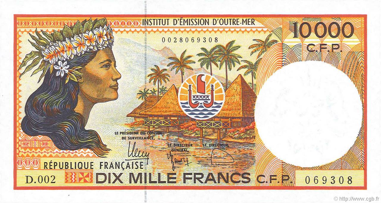 10000 Francs POLYNÉSIE, TERRITOIRES D OUTRE MER  2010 P.04b NEUF