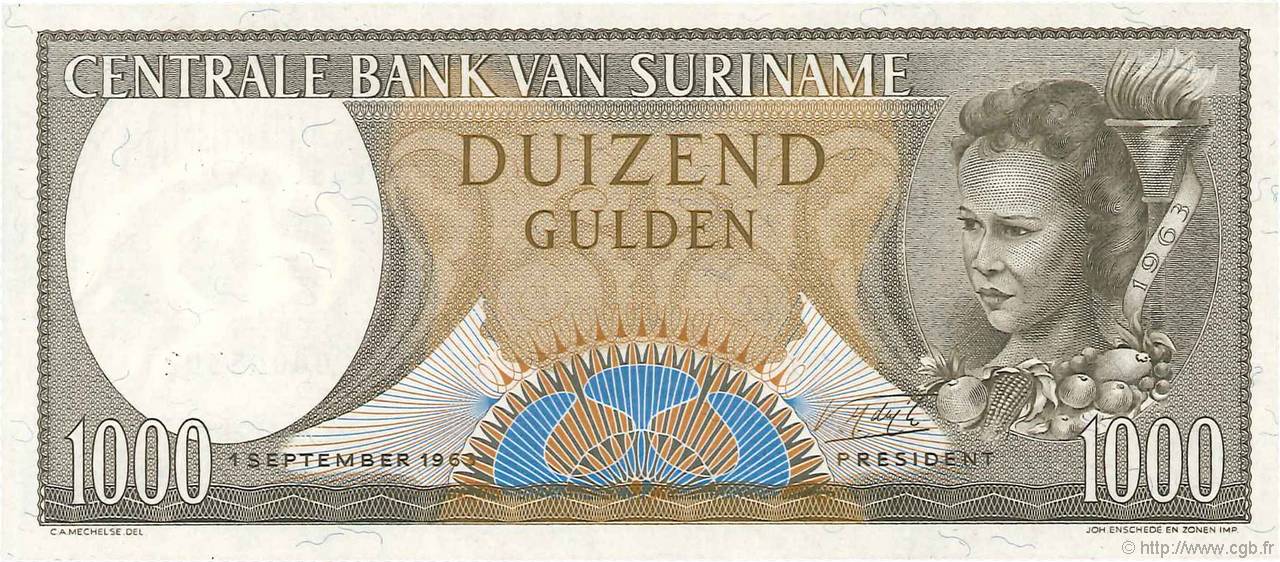 1000 Gulden SURINAM  1963 P.124 UNC