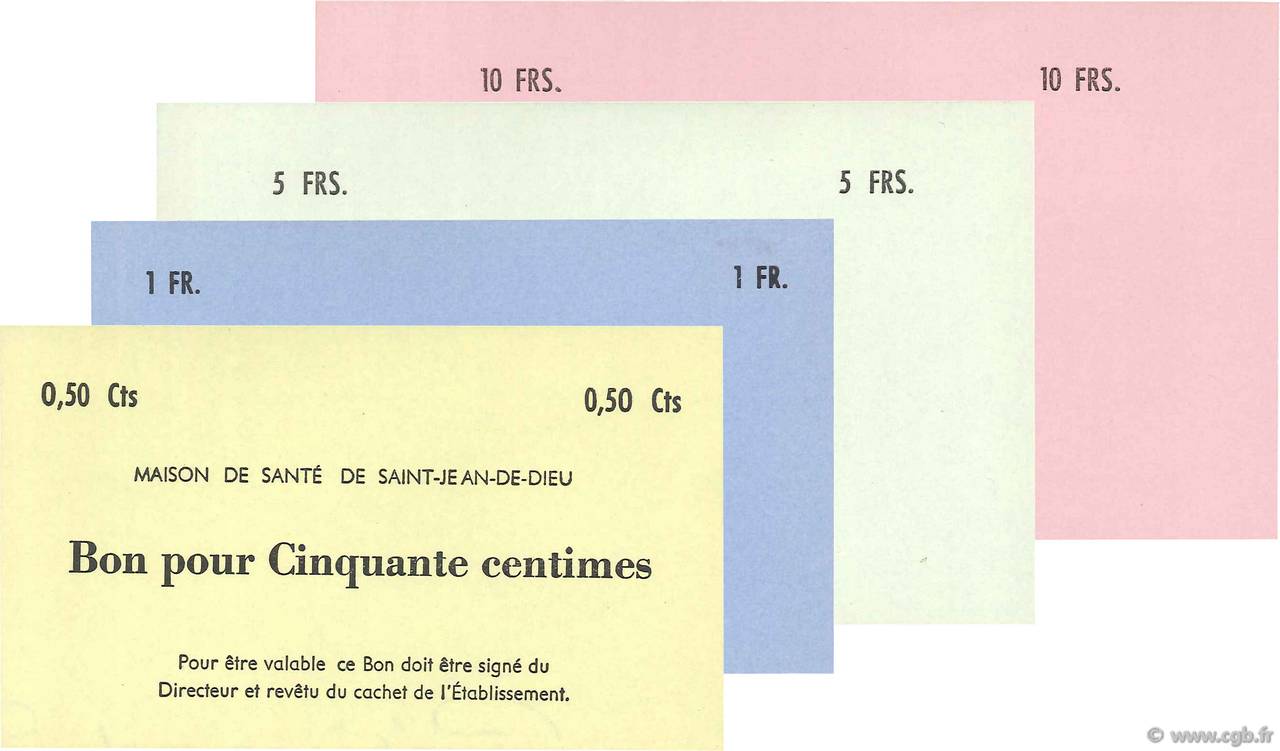 50 Centimes à 10 Francs FRANCE regionalism and miscellaneous Paris 1920  UNC