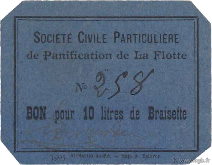 10 Litres FRANCE régionalisme et divers  1920 JPNEC.17- SPL
