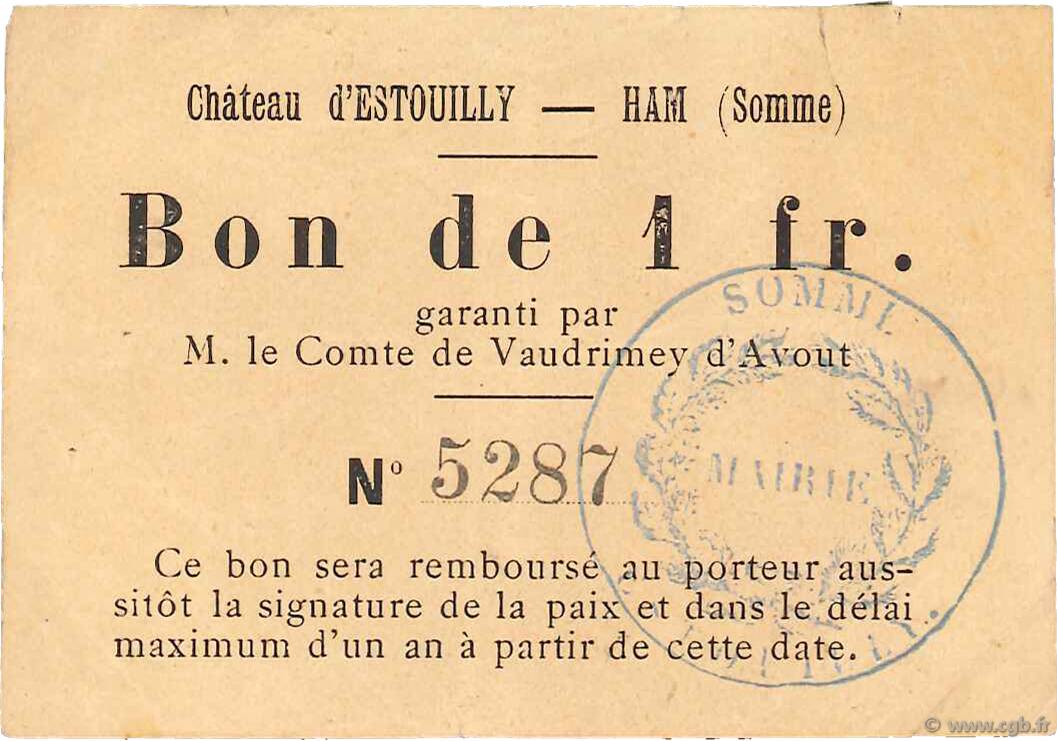 1 Franc FRANCE Regionalismus und verschiedenen  1915 JPNEC.80.222 SS