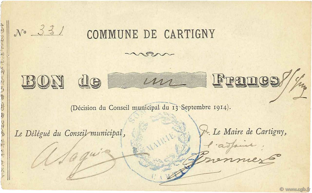 1 Franc FRANCE regionalismo e varie  1914 JPNEC.80.53 AU