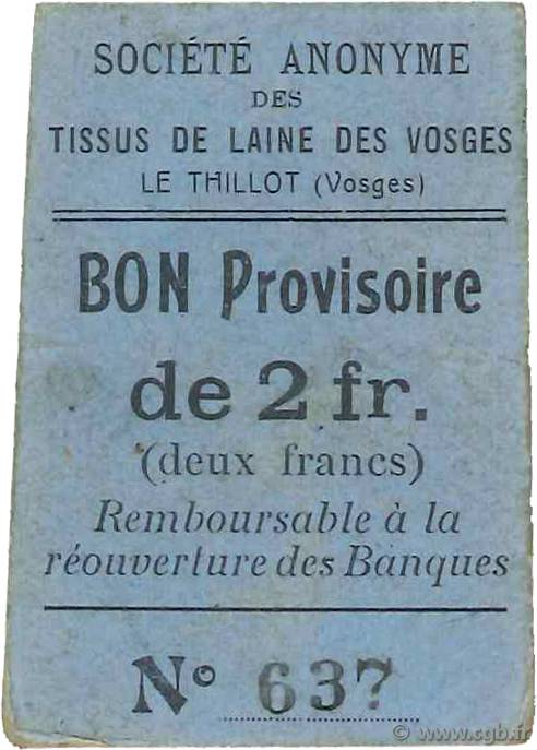 2 Francs FRANCE Regionalismus und verschiedenen  1914 JPNEC.88.109 SS