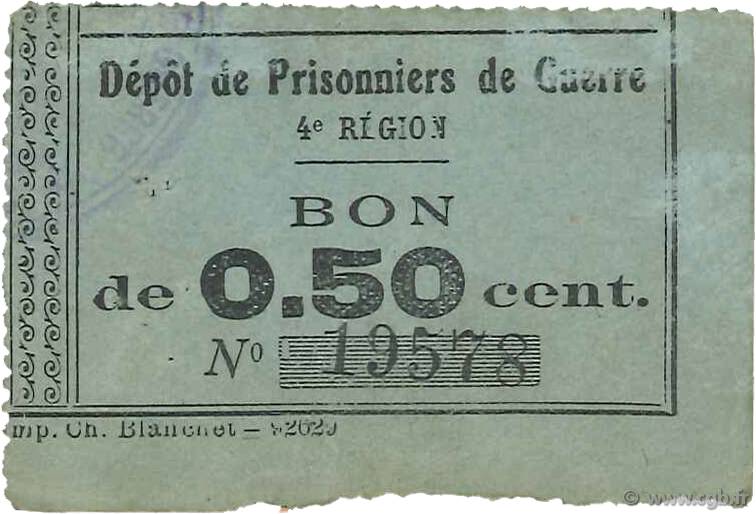 50 Centimes FRANCE regionalism and miscellaneous  1914 JPNEC.72.01 VF