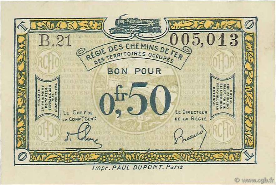 50 Centimes FRANCE régionalisme et divers  1923 JP.135.04 SUP+