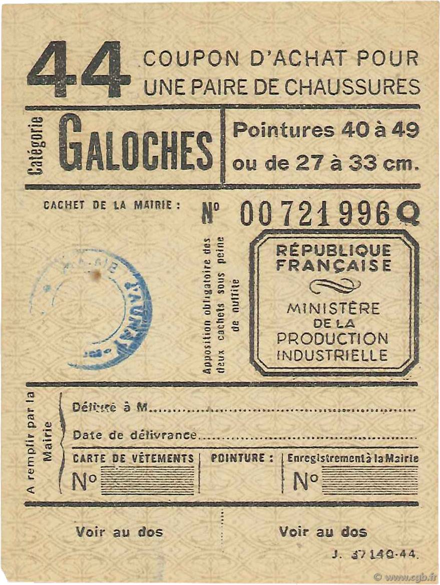 1 Galoche FRANCE regionalism and miscellaneous  1945  XF