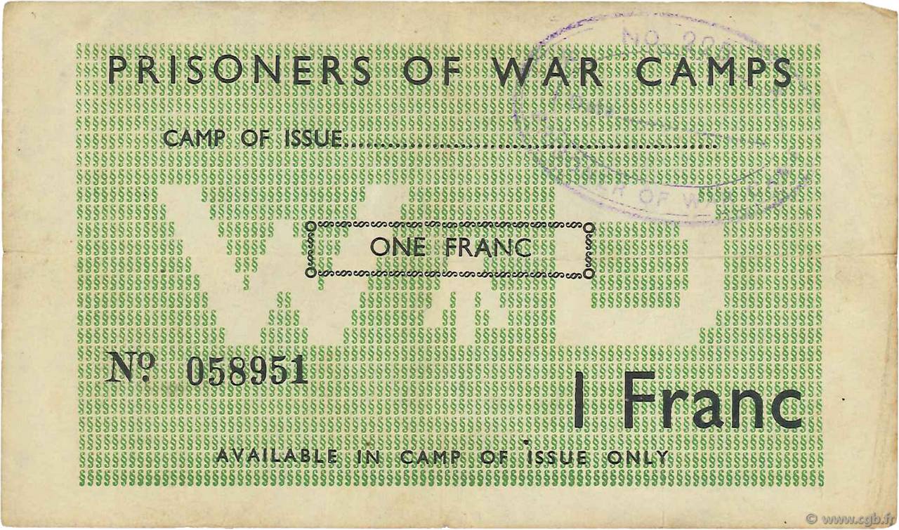1 Franc FRANCE regionalismo y varios  1940 K.100 MBC