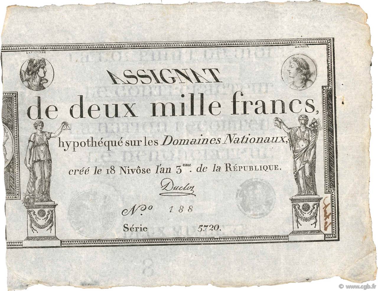2000 Francs FRANCIA  1795 Ass.51a EBC