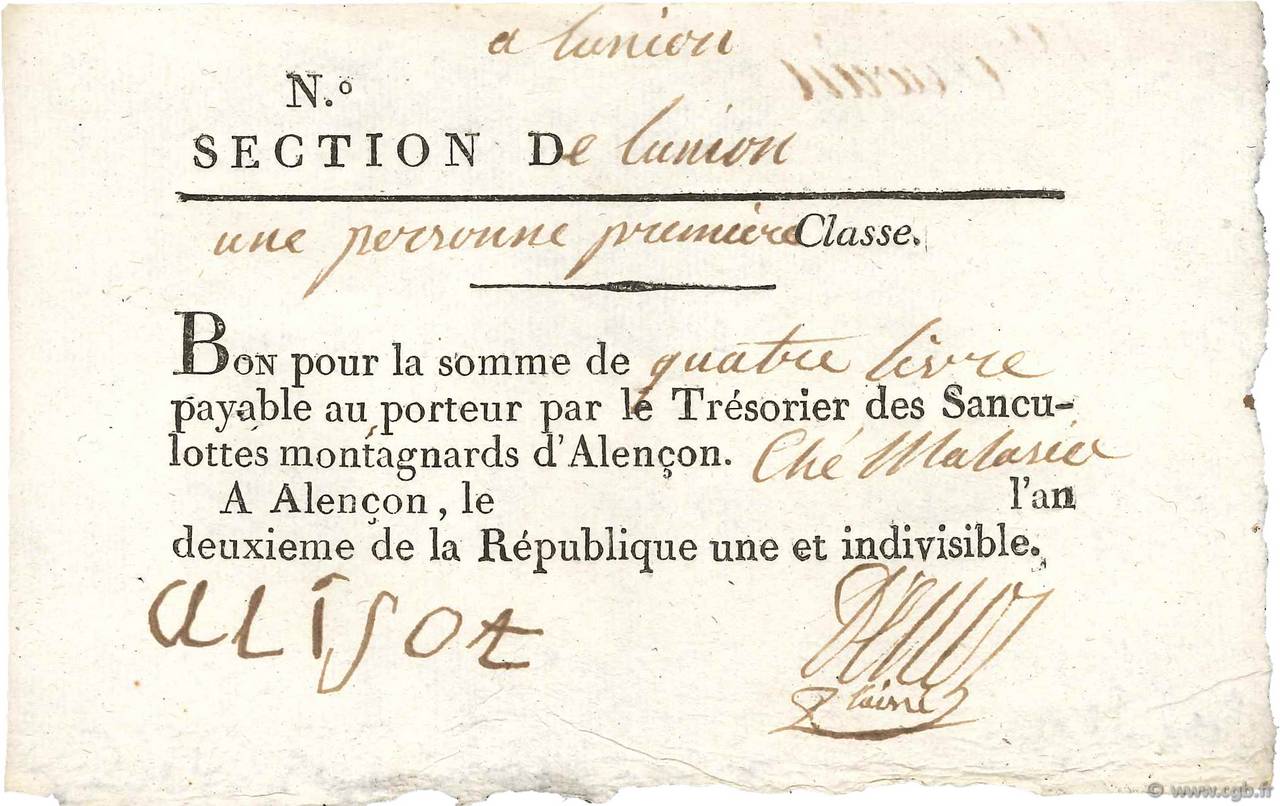 4 Livres FRANCE  1794 Kol.61.100var XF
