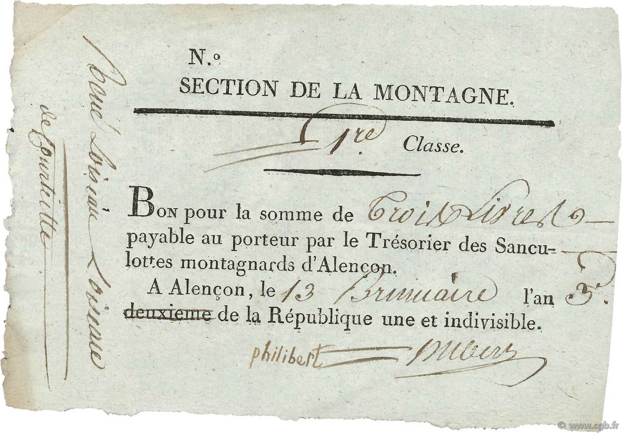 3 Livres FRANCIA  1794 Kol.61.96var SPL