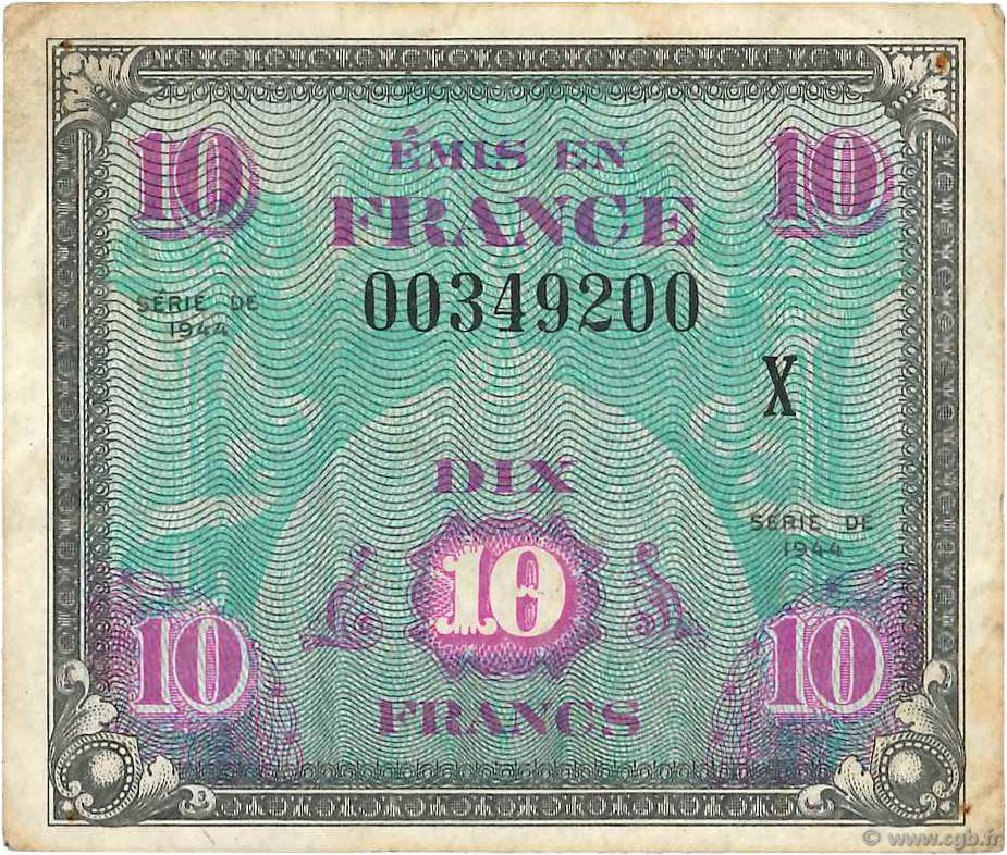 10 Francs DRAPEAU FRANCE  1944 VF.18.02 VF